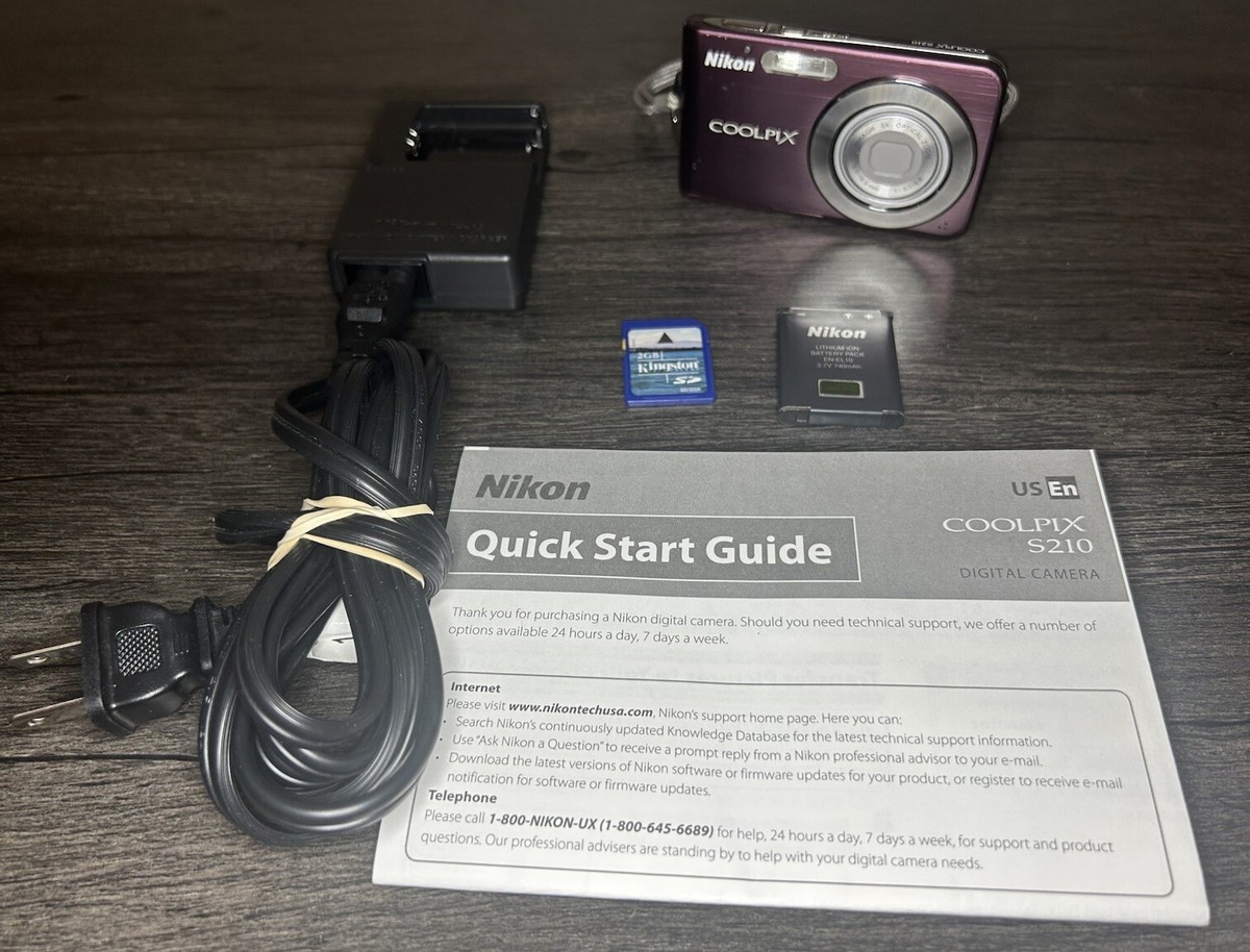TESTED Nikon Coolpix S210 8MP Digital Camera 3x Optical Zoom