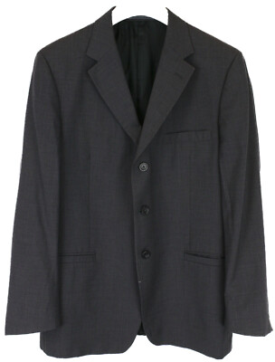 VERSACE Blazer Herren MEDIUM Einreihiges Revers Grau 3 Knöpfe