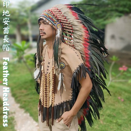 Feather Headdress Chief American Indian 