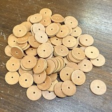 "100 discos de válvula fenólica para piano 1/2" OD, 0,055"" ID, bronceado, círculos"