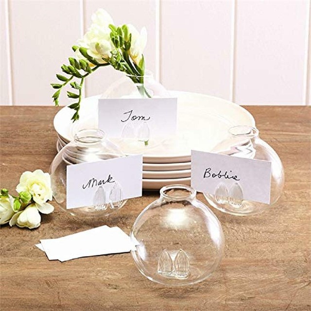 4 Twos Company Be Seated Bud Vases Place Card Holders Hand Blown