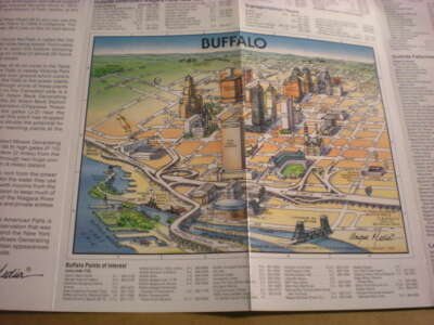 Map of Niagara Falls, USA/Canada, by Unique Media, Folded Artistic