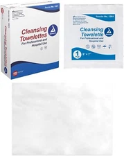 Dynarex Adult Wipe or Washcloth 5 x 7" 1301 1 Pack 100 Wipes Cleansing Towellets