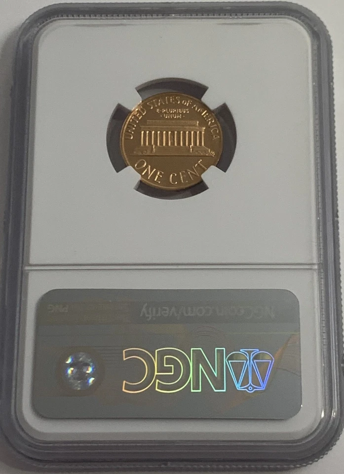 1975 S NGC PF69 RD Cameo Red Proof Lincoln Memorial Penny 1c Portrait Label - Image 2 of 3