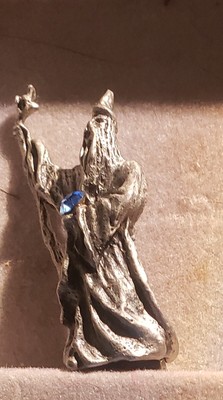 Small Pewter Merlin Wizzard 1 5 8 Inch 4 Mm High Statue Ebay