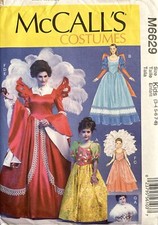 McCall  s Costumes M6629 Women  s Girls Fairy Tale Dress Pattern Size 3-8 Uncut