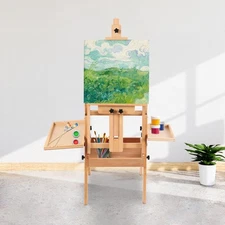 Adjustable Painting Board Stand, Foldable Wooden Painting Stand Painting Holder