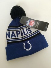NFL Indianapolis Colts Kids 2T-4T Knit Cuffed Pom Beanie New Youth Hat Winter