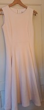 Calvin Klein Size 4 Blush Pink A Line Midi Dress Gold Back Zip