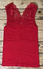 Marilyn Monroe Women s Size L Red Lace Strapped Tank Top - NWOT