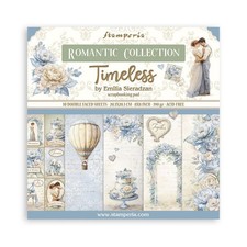 STAMPERIA -   2 PADS -  ROMANTIC COLLECTI ON  PAPER - TIMELESS  -  8" X 8"