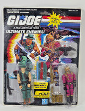 GI JOE ULTIMATE ENEMIES  MUSKAT AND VOLTAR  1988  RARE   FACTORY SEALED    MOC b