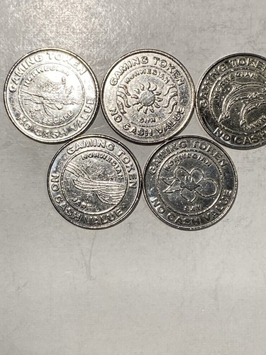 5- Norwegian Cruise Line Casino Tokens (Sky,Sun,Escape,Jade,Dawn) FREE SHIPPING