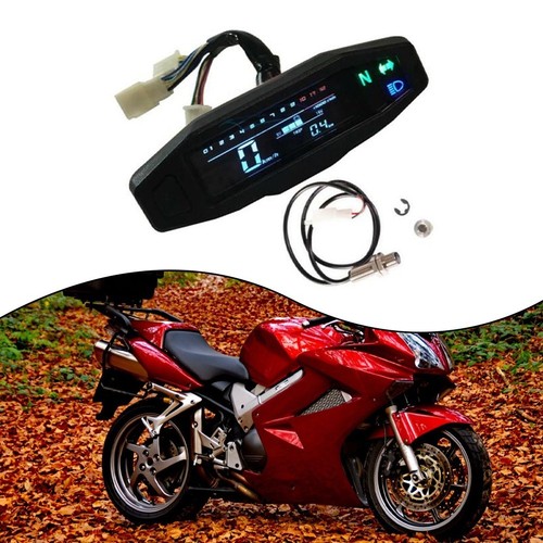 Digital Motorcycle Gauge Bright Sunlight Odometer Accurate Electrical Signals - Photo 4/12
