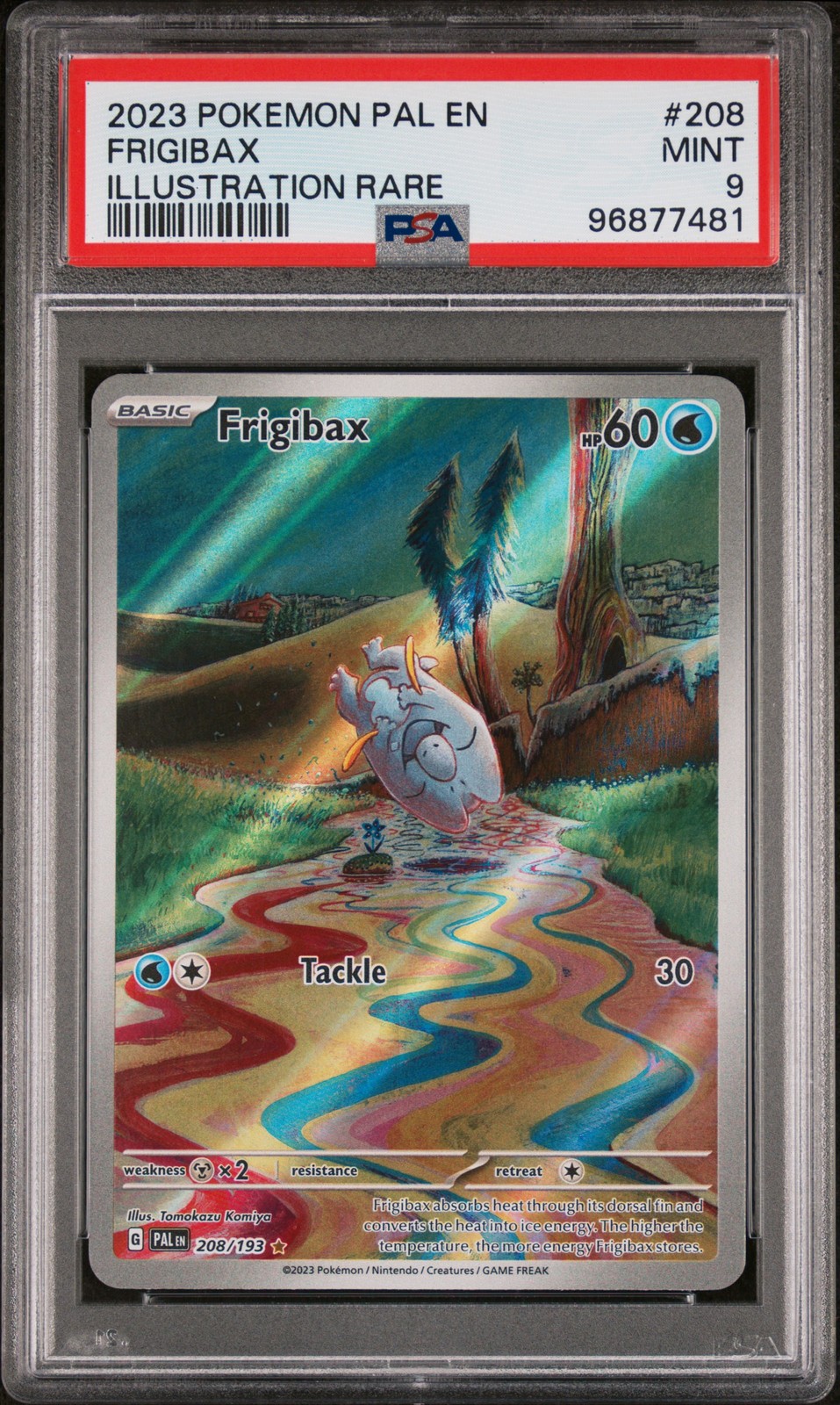 2023 POKEMON PAL EN-PALDEA EVOLVED ILLUSTRATION RARE #208 FRIGIBAX PSA 9