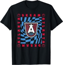 WNBA Atlanta Dream Retro Wavy Checkerboard T-Shirt