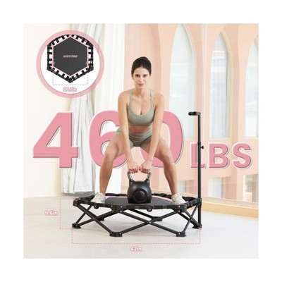 HXD-ERGO 42'' Foldable Mini Trampoline, Rebounder Trampoline with