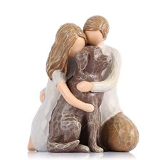 Chocolate Lab Dog Angel Figurine - Hand-Painted Resin Memorial Chocolate Brown