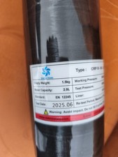 PCP Flasche 2,0 l Neu 300 Bar superleicht + Ventil und Tasche sofort Lieferbar