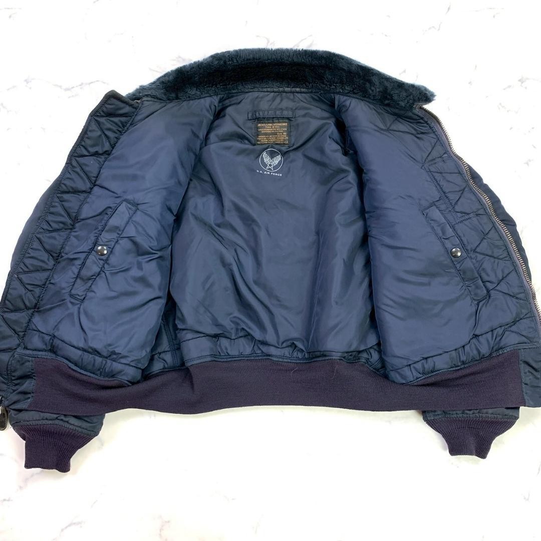 50s復刻★ USA製 ALPHA B-15C ネイビー 40　D106 Alpha Industries B-15C Navy Flight Jacket 40 D106 50s