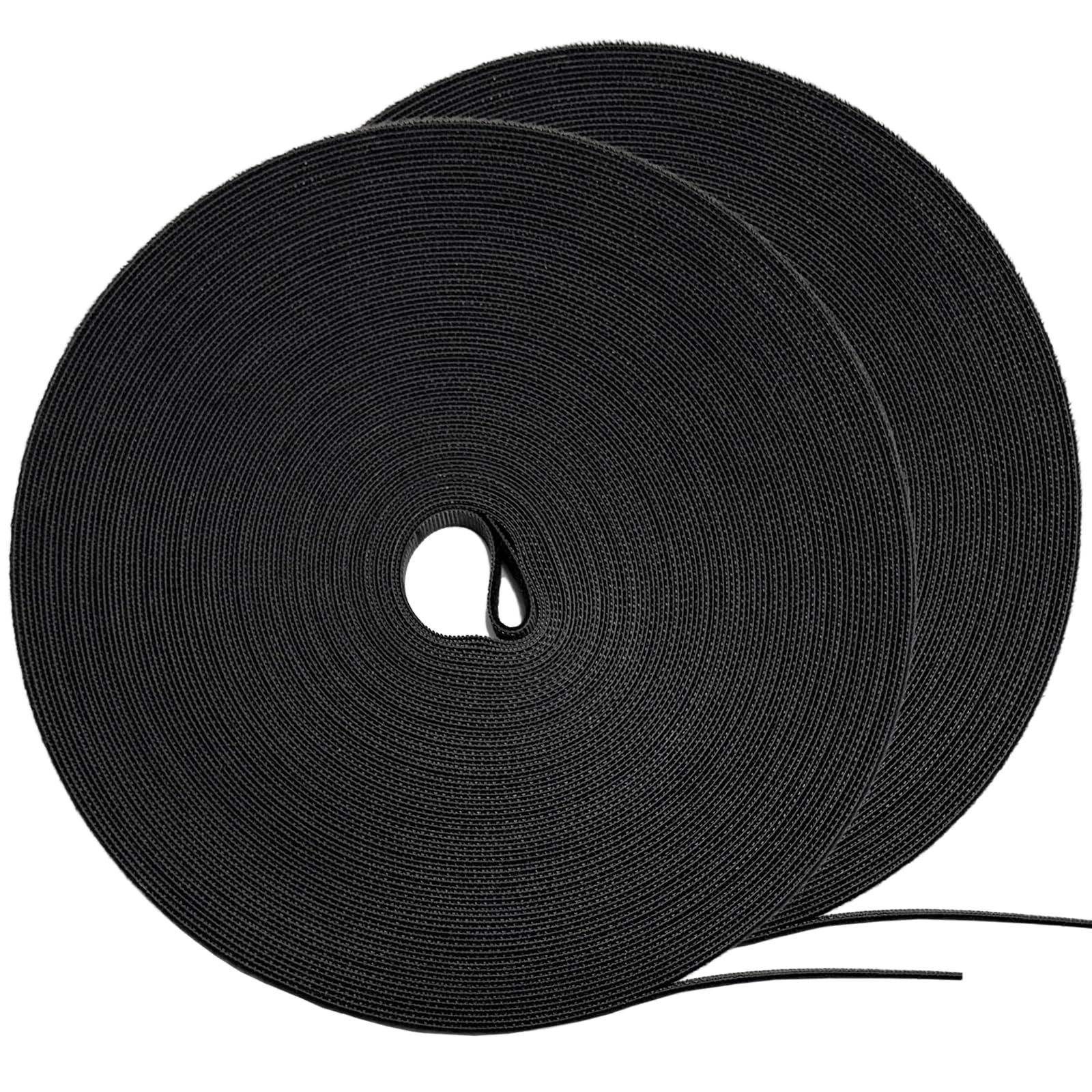 2 Rolls 1/2 Inch x 84Ft Fastening Cable Ties Reusable Hook & Loop Cord Organizer