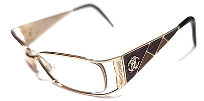 Roberto Cavalli RC481 028 Gold Metal Brown Rectangle Luxury Eyeglasses 53-18 130