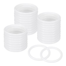 30-Pack Dream Catcher Rings 2" Plastic Rings for DIY White 0.2"