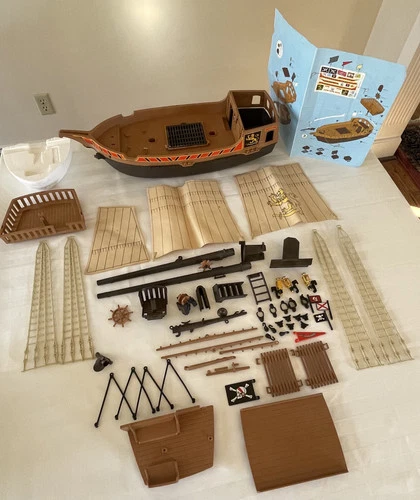 Playmobil 3750 3053 Pirate Ship Vintage (INCOMPLETE: SOLD AS IS)