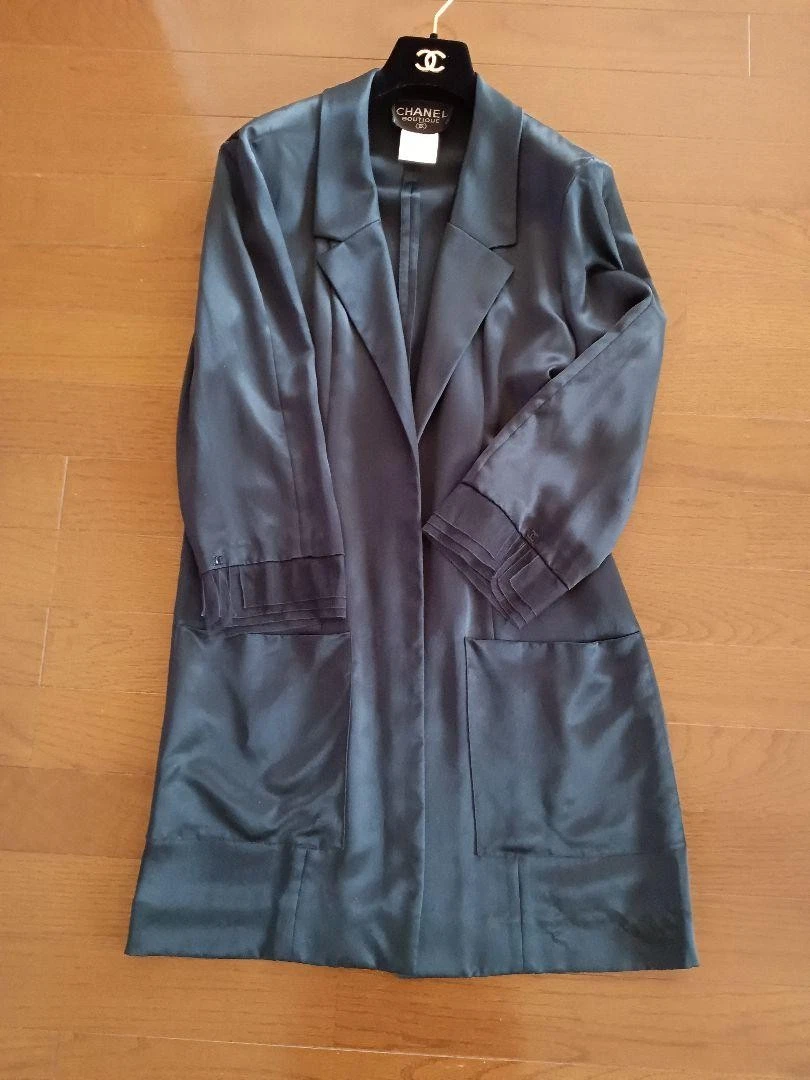 Abito Chanel vintage giacca sartoriale giacca esterna donna taglia 38 navy raro