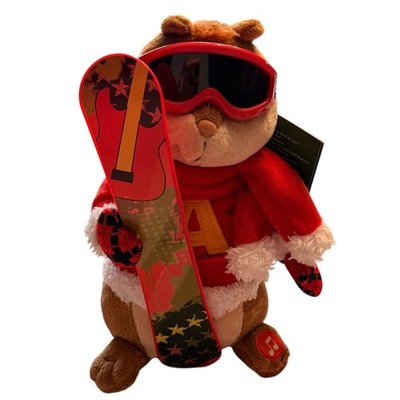 READ Alvin & The Chipmunks Singing Plush Christmas Alvin Skis Goggles 10'' 2012