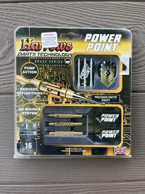 Harrows Power Point Darts (3)  Brass Series 16 Gram Softip Dimplex Pump Action