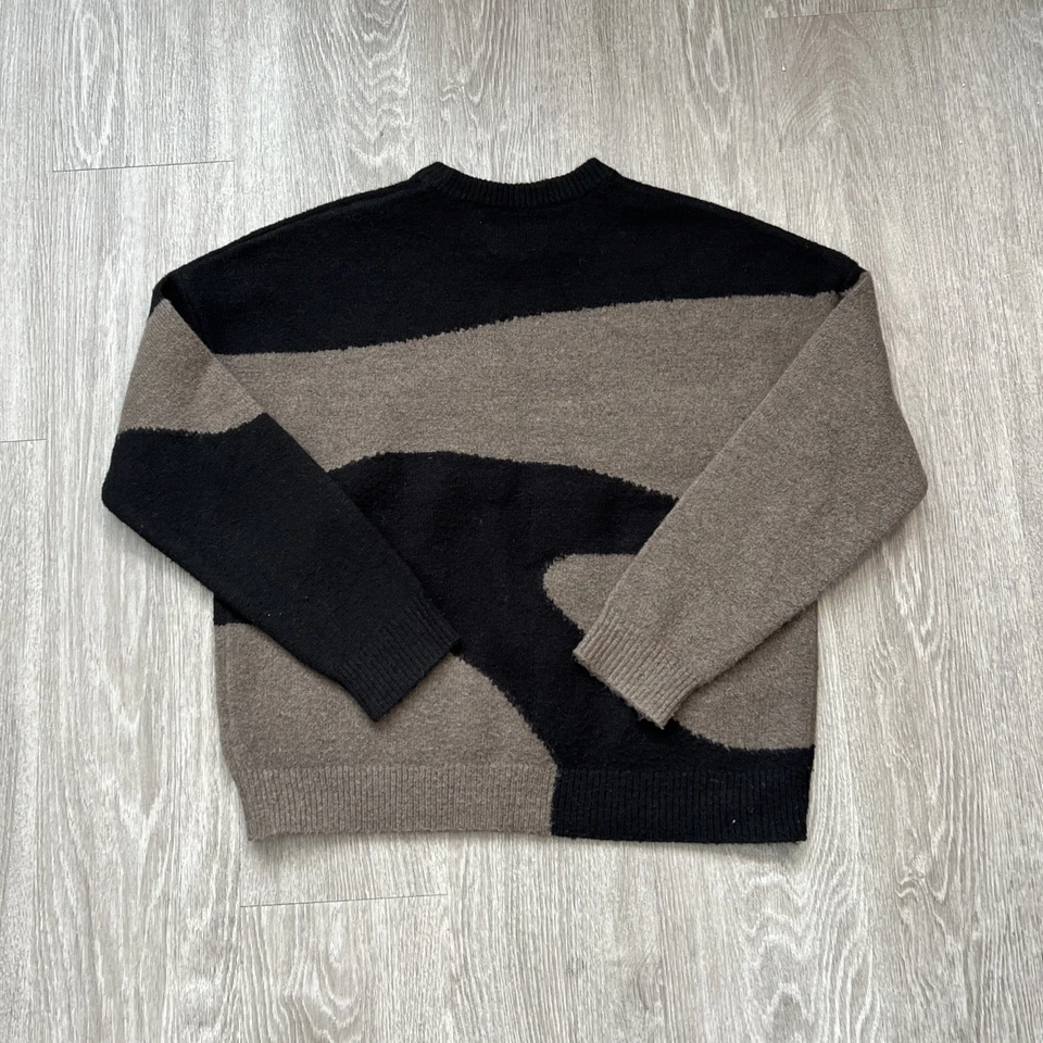 Suéter Oak + Fort Mujer Cuello Redondo Tejido Gran Tamaño Oscuro Academia Cosby Cálido Suave S Foto 2 de 4