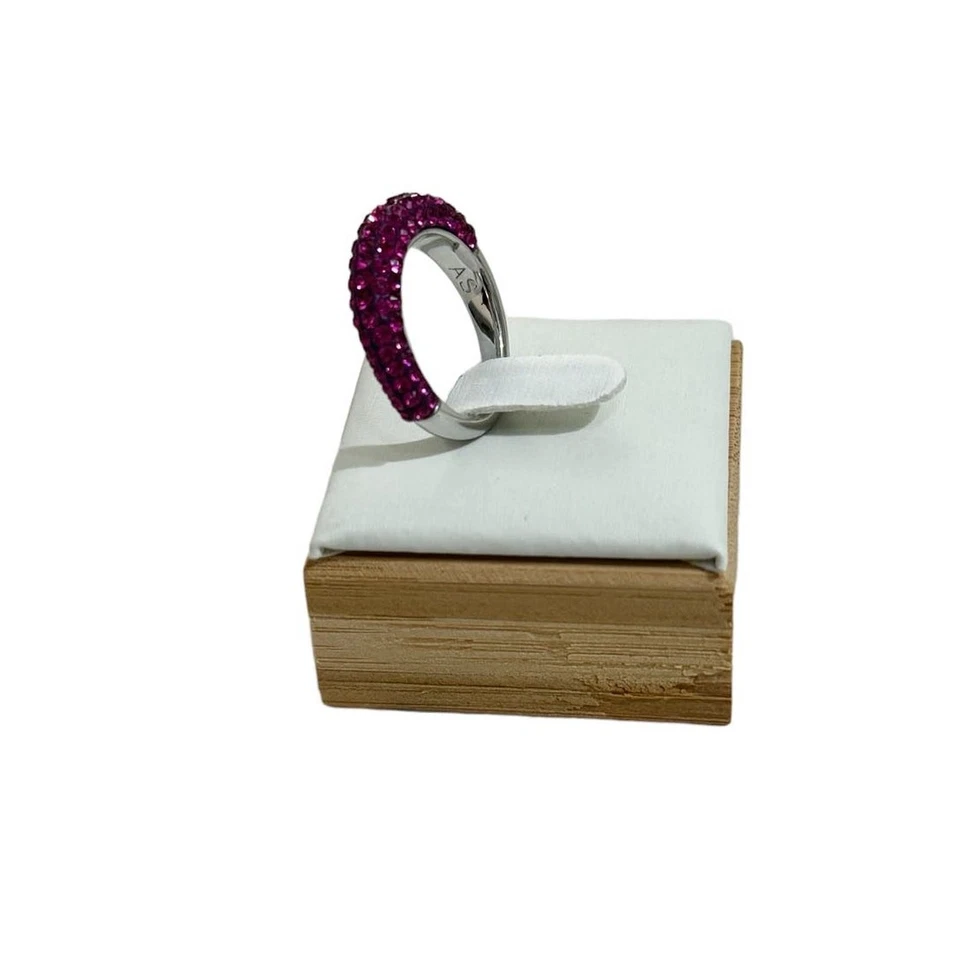 Swarovski Atelier Tigris ring Pink, Rhodium plated size 52/USA 6 - Image 4 of 4