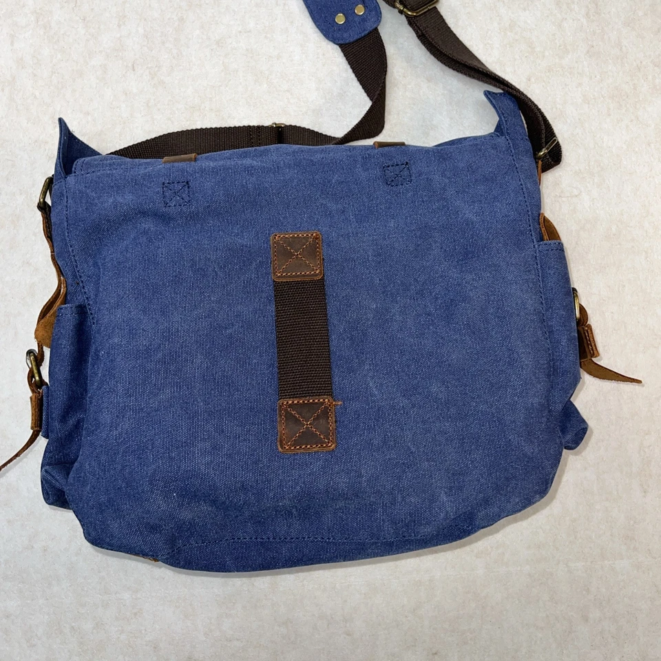 Kattee 帆布相机信使肩牛仔蓝色 — 第 2/4 张图片