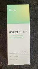 Hero Cosmetics Force Shield Superlight Sunscreen SPF 30 1.69 fl.oz.  EXP 06/2027