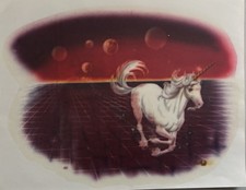 Original Vintage Unicorn Hot Peel Iron On Transfer