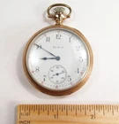 Antique 1915 Elgin USA 17J 16s Grade 387 14K Gold Filled Case Pocket Watch Works