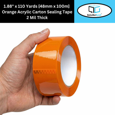 36 Rls Orange Color Carton Box Sealing Packaging Packing Tape 2Mil 1.88''x110 Yds