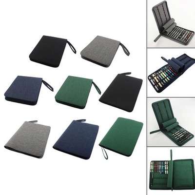 Canvas Füllfederhalter Vitrine Einzelfach Organizer Tasche für Flexfeder