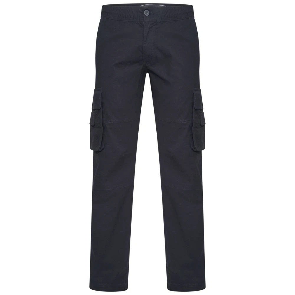 Kam extra high stretch fit cargo pants for men in black, 34W-46W
