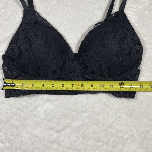 Victoria's Secret PINK Bralette schwarz Spitze kabellos Pushup wandelbar sexy Lg - Bild 7 von 7