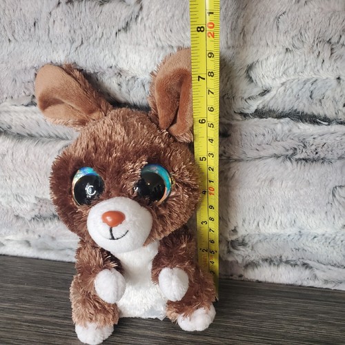 Lumo Stars Serephina Brown ULTRA LUXE Brown Plush Bunny Rabbit Sparkle Eyes 6" - Picture 7 of 8