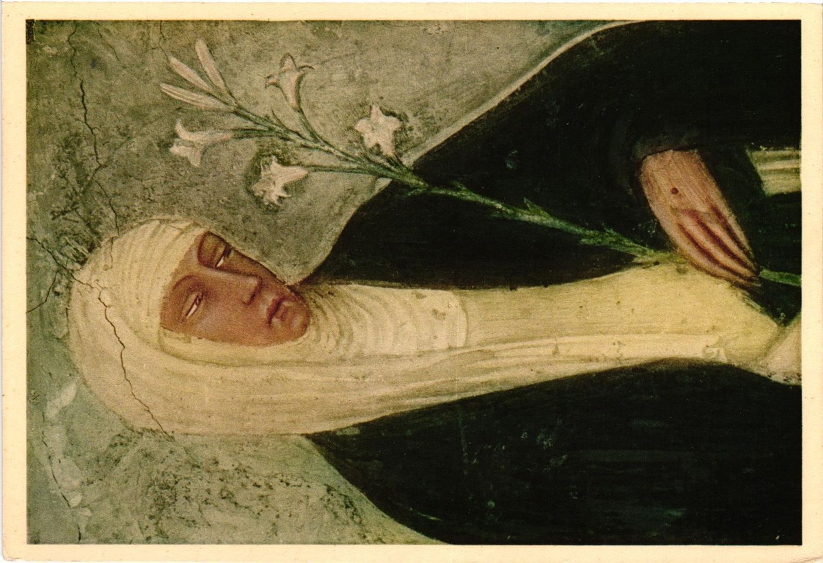 Vintage Postcard 4x6- RITRATTO AUTENTICO DI S. CATERINA, FRANCESCO