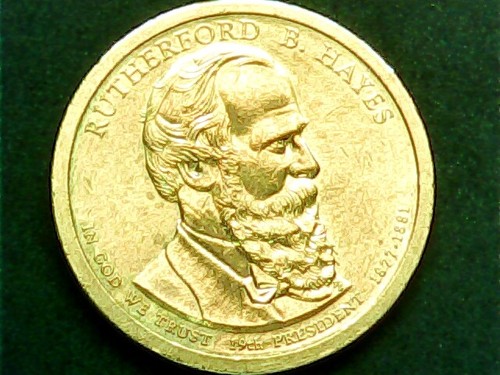 Presidential Dollar Error 2011 P Rutherford Hayes DDR - Picture 3 of 4