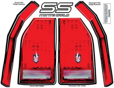 ALLSTAR PERFORMANCE M/C SS Heckspoiler-Set Tail Decal Kit 1983 88