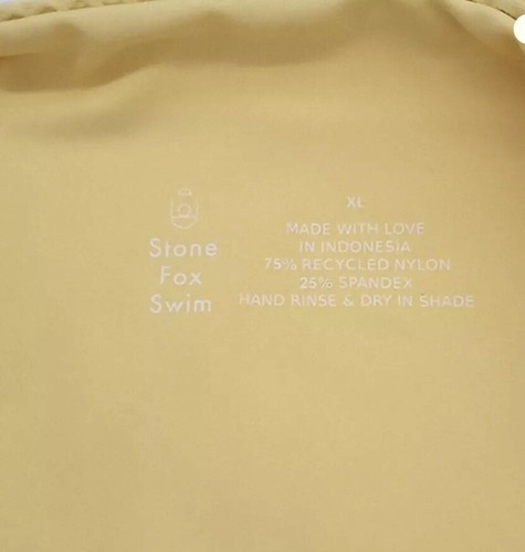 Stone Fox Swim Enki Bikini Bottom in Pale Banana Pique Light Yellow Size XL NWT - Picture 7 of 9