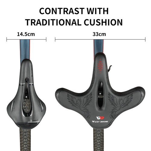 Verbreiter Ergonomischer Fahrradsitz MTB Fahrradsattel Komfortkissen Fahrradsitz Sattel - Bild 5 von 12