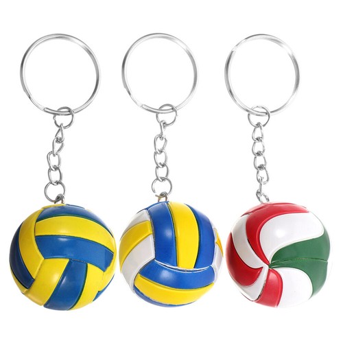 3PCS Key Chains Decorative Volleyball Keychains Volleyball Gift for Bag Keys