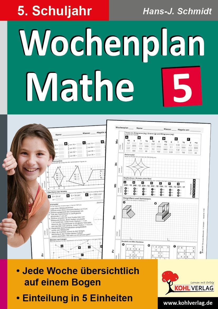 Thumbnail - Wochenplan Mathe / Klasse 5 | Hans-j. Schmidt | Taschenbuch |