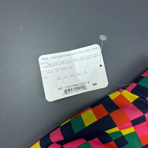 RunningSkirts Girls Leggings S Colorblock Pixel Pattern Multicolor Stretch NWT - Picture 10 of 11